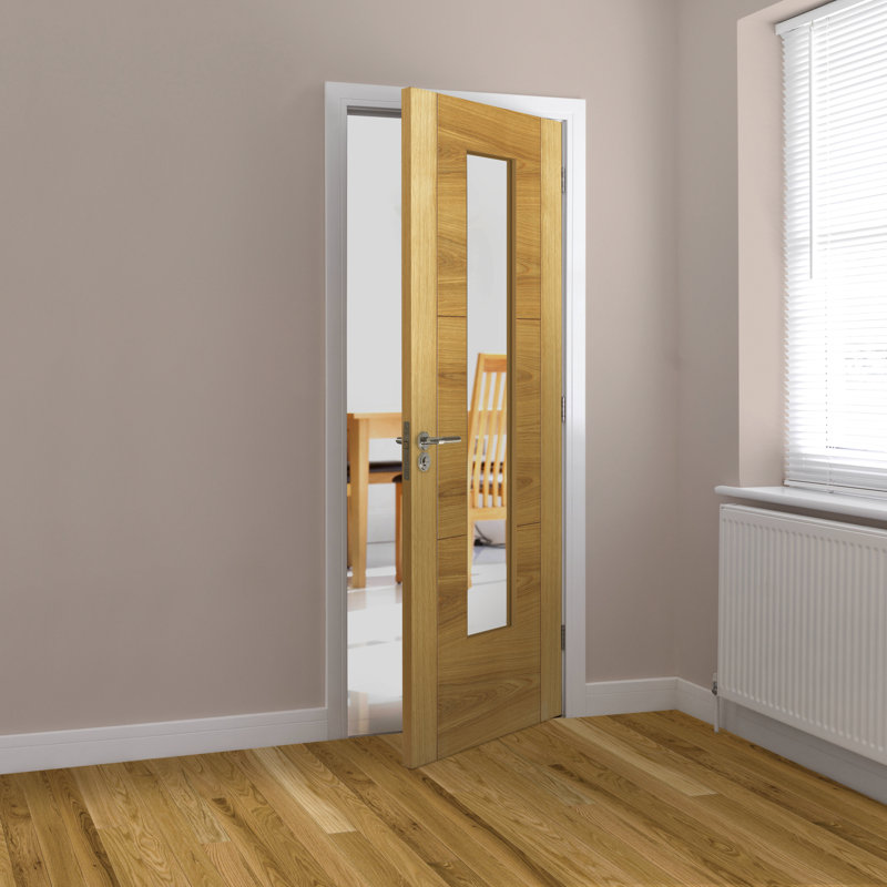 Mistral Oak Internal Door Unfinished, 198.1cm H x 83.8cm W x 3.5cm D