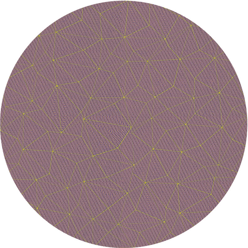 Tapis décoratif pourpre Sarris, Rond 8 pi