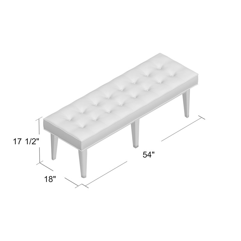 Fielden Polyester Blend Upholstered Bench, Dark Gray