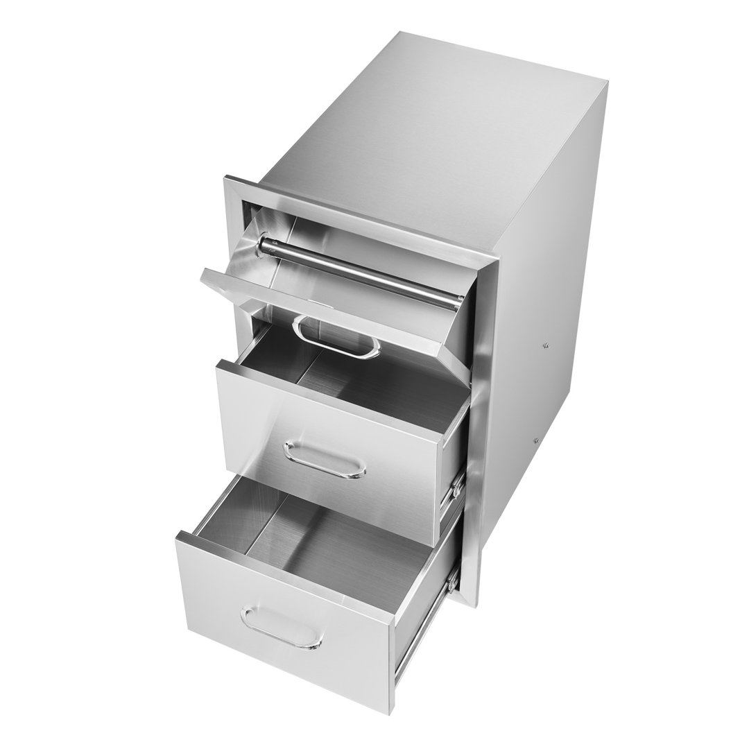17'' Stainless Steel Drop-In Drawers VEVOR
