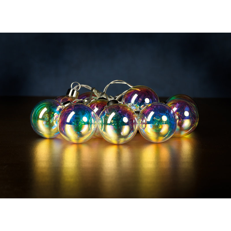 Spectrum 10-Light Battery LED String Lights, Silver