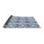 Tapis géométrique bleu ciel clair-624567723