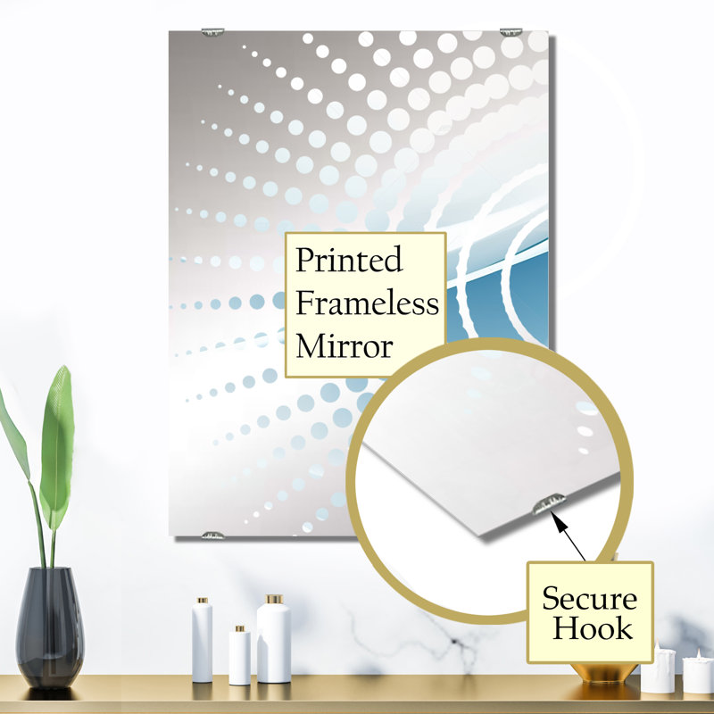 Krentzman - Miroir mural fractal abstrait MIR137536, 32 po x 24 po
