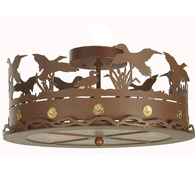 Rustic Lodge 3 - Light Flush Mount