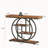 41.3 Inch Industrial Console Table with 4-Tier Rustic Brown Shelves, Unique Circle Metal Frame for Storage and Display, Narrow Entryway Accent-1837834521