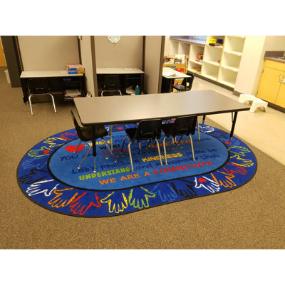Tapis bleu touffeté à la main Premium Collection Premium Together