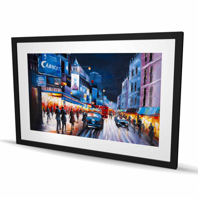 Cabaret Evening - Orange Building Framed Matted Print Decor