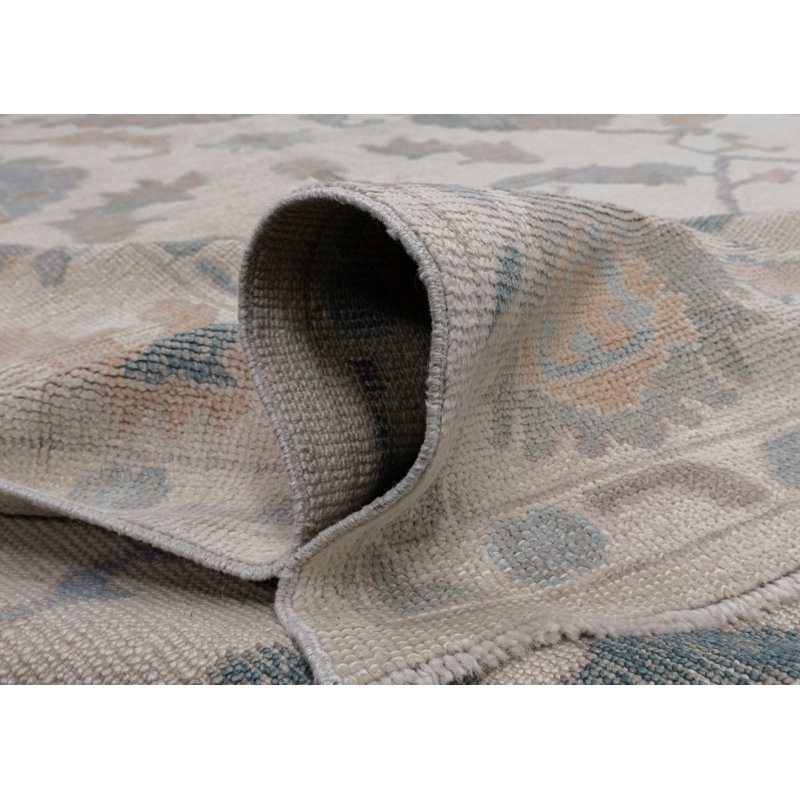 Tapis turc Oushak fait à la main 8 pi 2 po x 9 pi 9 po