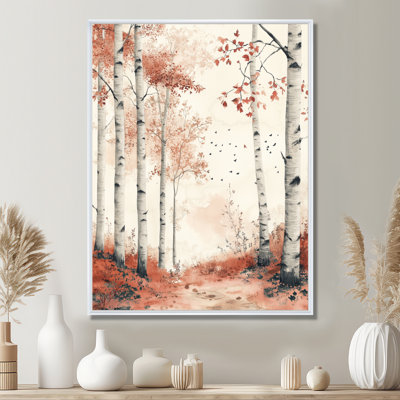 " Autumn Birch And Birds "