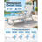 80" Outdoor Chaise Lounge Chair, All Weather HIPS Patio Lounge Chair with Cup Holder and Armrest for Outside, Beach, Pool, Deck, White-1359443786-1582984829