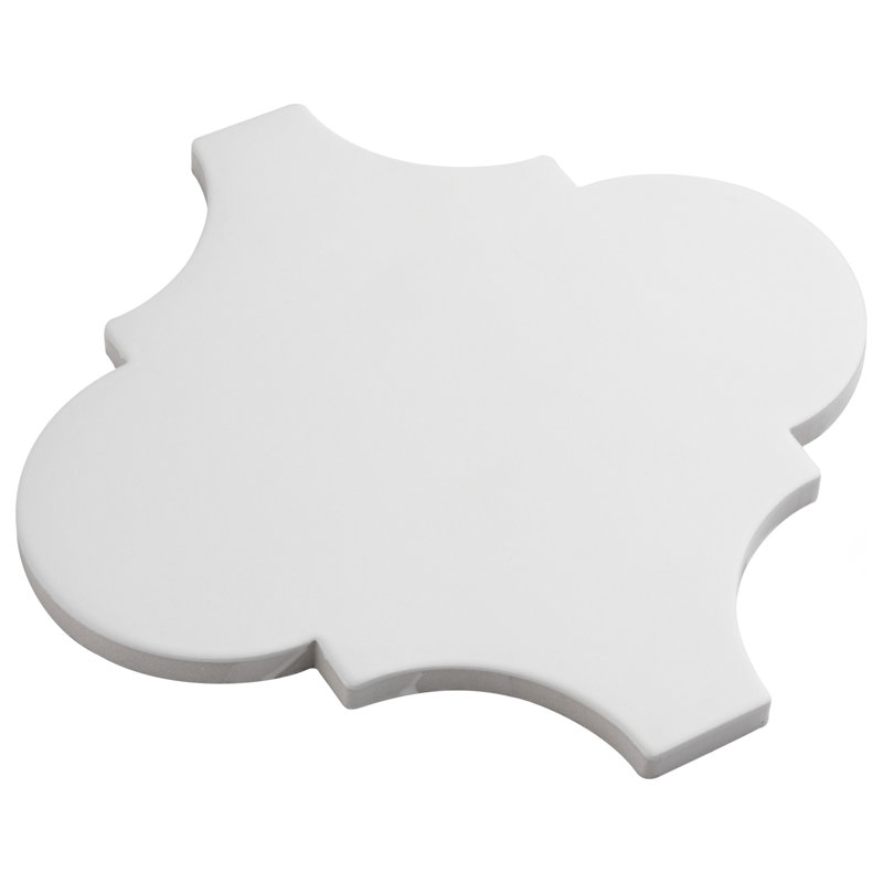 Carreau de porcelaine sans motif 8 po x 8 po Provenzale, Blanc