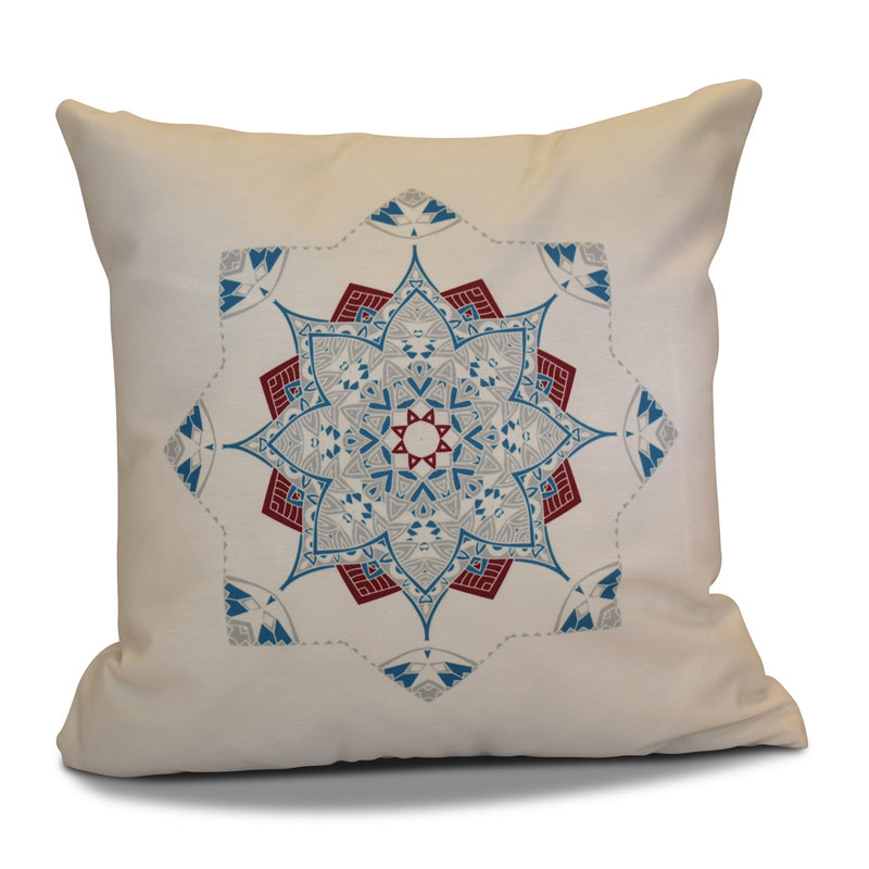 Housse et insert de coussin carré Jump for Joy, Bleu sarcelle / rouge, H 20 po x l 20 po