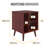 Warwick Geometric Open Bedside Nightstand End Table-1446408527