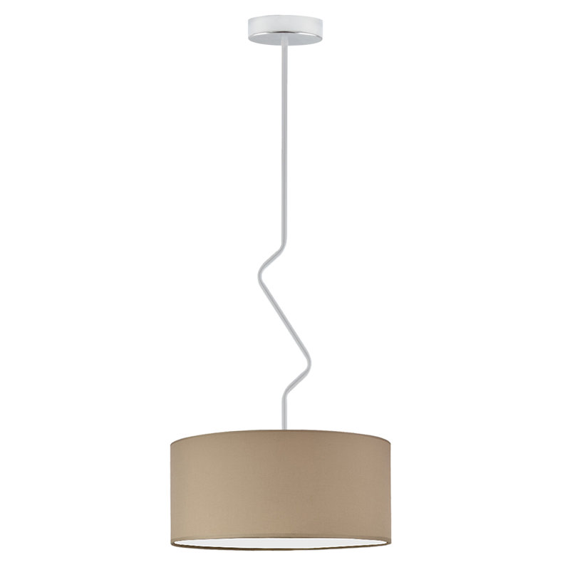 Candless 1 - Light Drum Pendant, Beige, Chrome