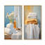 Ensemble de 2 toiles blanches et orange-101156448-101156476