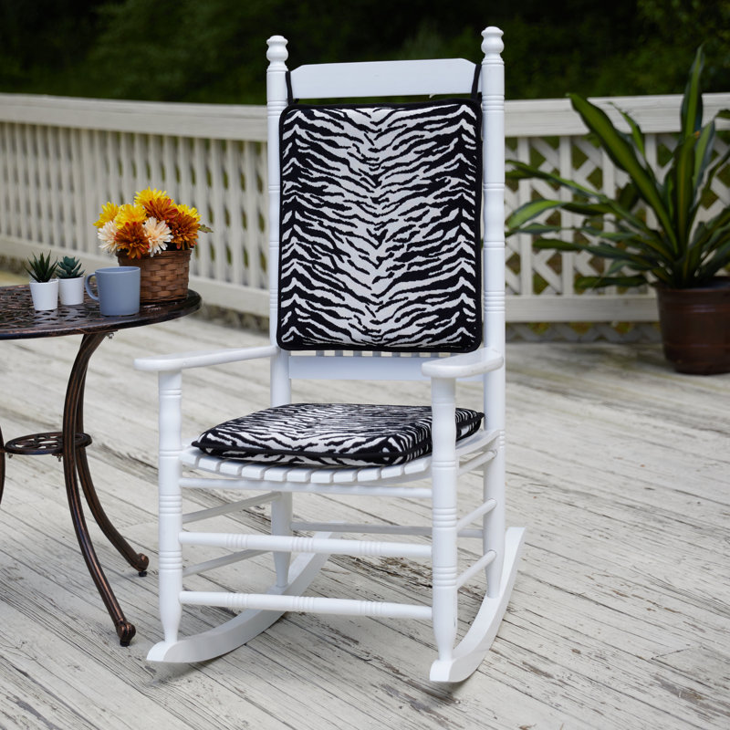 Ensemble de coussins pour fauteuil à bascule/chaise berçante, Pattes de tigre chromés noires