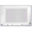 Miroir de salle de bain 84 po x 48 po à DEL avec avant et rétroéclairage, miroir de meuble-lavabo mural avec cadre en aluminium, antibuée, mémoire, 3 couleurs, gradation continue-974702907-974702899