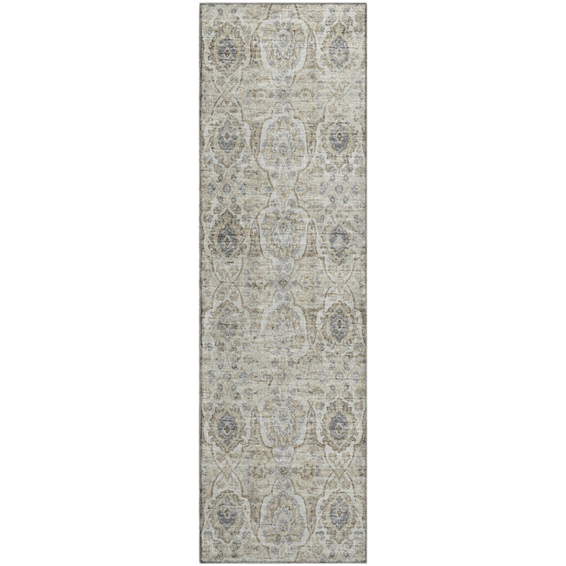 Premium Machine Washable Alliah AMF95 Linen Rug, Runner 2'3" x 7'6"