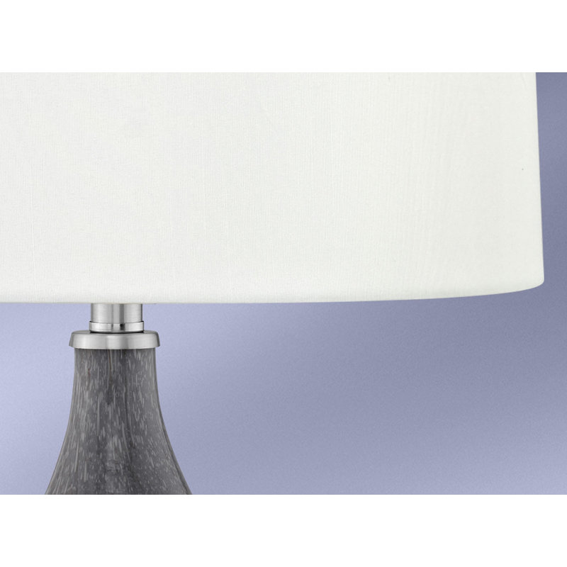 Bolzano 28" Grey Bubbled Glass Table Lamp