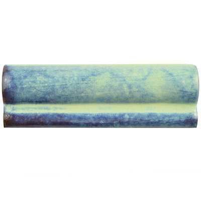 Antic Special 2" x 6" Glossy Ceramic Mudcap Wall Tile Trim in Agua Marina