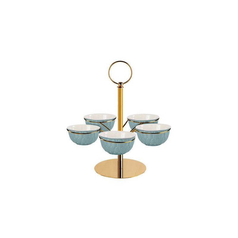 Villari Porcelain China Cupcake & Cake Pop Stand, Beige