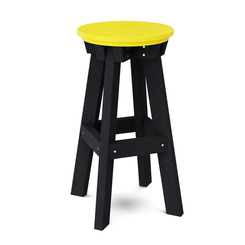 Tabouret Heritage, Jaune citron / noir