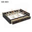 Structure de lit plateforme en bois avec 6 tiroirs-240097651