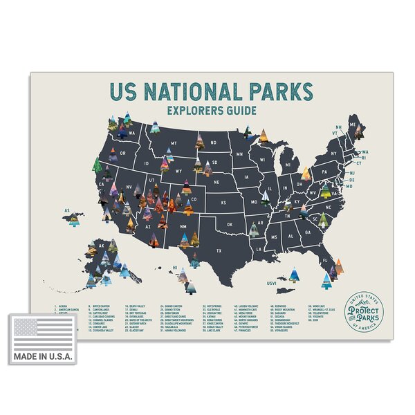 Maps International Scratch Off Map Of The US – USA Wall Map – Scratch Off –  Detailed cartography - US States - National Parks - 24 x 36