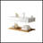 Wall-Mounted Floating Bathroom Vanity With Vessel Sink, Acrylic Integrated Basin, And Dark Walnut Shelves For Modern Spaces