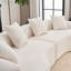 Canapé 4 places en tissu chenille avec 4 coussins pour le salon-602671480
