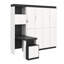 Lit escamotable double avec bureau, tablettes et armoires de rangement