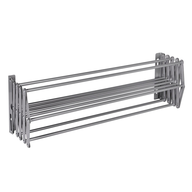 60cm Wall Mounted Clothes Rack, Grey