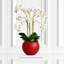 Pot à fleurs Kobe Nest intérieur / extérieur en fibre de strass - rouge véritable P 12 po (ouverture 7,8 po)-114366458-116641544