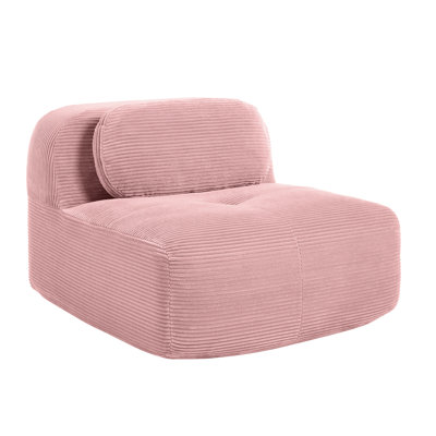 & Pink Corduroy With Pillows, Curved , Ergonomic Design, 32d High - Resilience Sponge, Widened Footrest For Relaxation Corner , &, Smooth Adjustable , Extended Relaxed Sitting