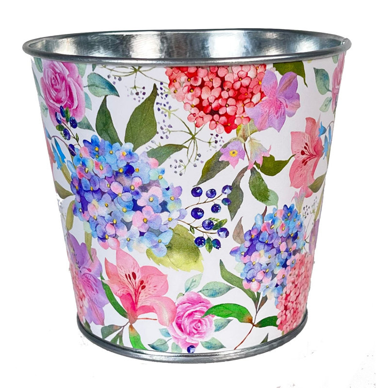 Jardinière printanière à hortensias, H 4 po x l 4,5 po x P 4,5 po