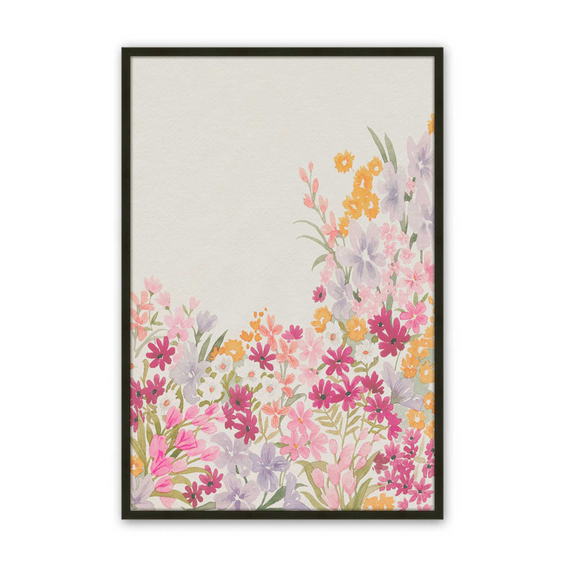 «Garden Spray II» par Grace Popp, reproduction d'art, H 18 po x l 12 po, Noir
