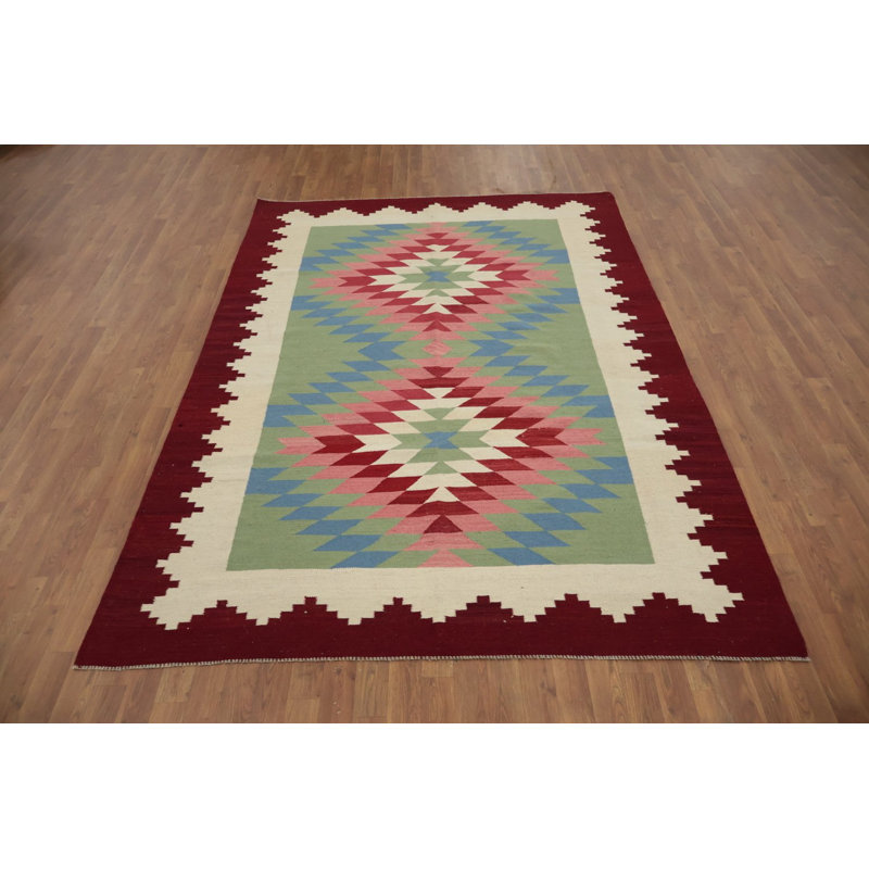 Tapis turc géométrique Kilim 6 x 9