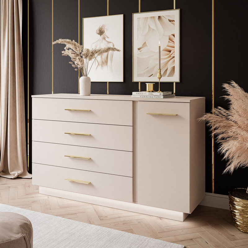 Bayden Chest of Drawers, Gold