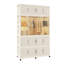 Organisateur de rangement portatif pour garde-robe, commode à vêtements, 17 portes magnétiques - 17 cubes et 1 tringle, 6 cintres