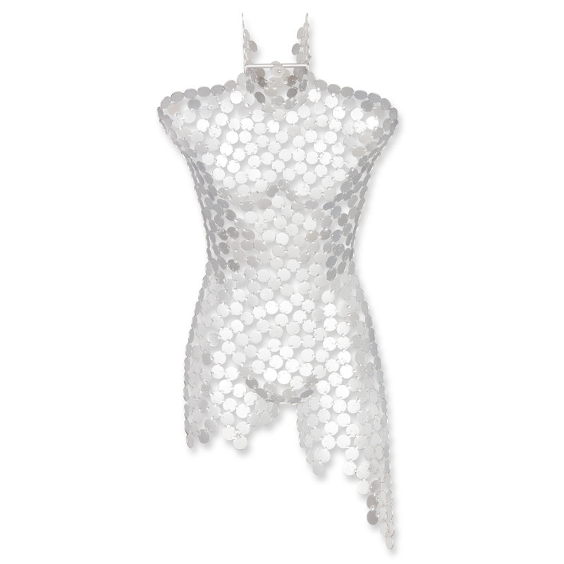 Male Torso Bust, Silver Leaf