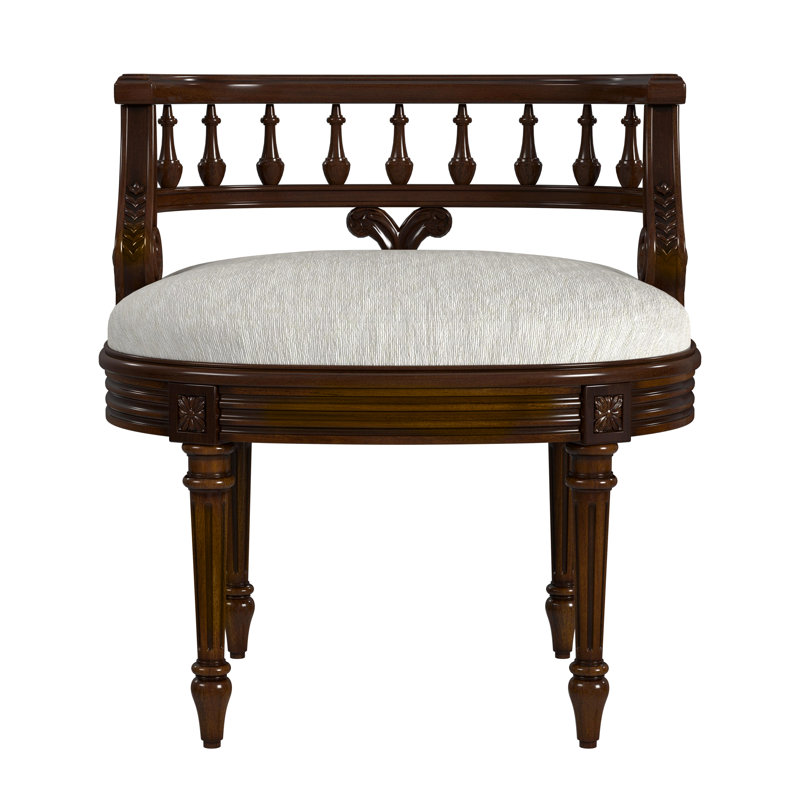 Tabouret de coiffeuse Danali, Cerisier clair