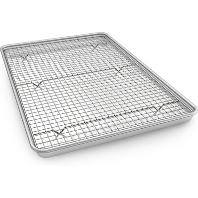 Stainless Steel Baking Sheet and Rack Set for Cooking & Roasting