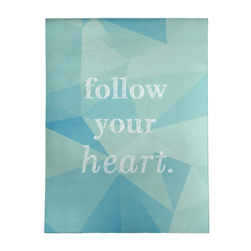 Tapis en faux gemme suivre votre citation cardiaque polychenille, Rectangle 9 pi x 12 pi