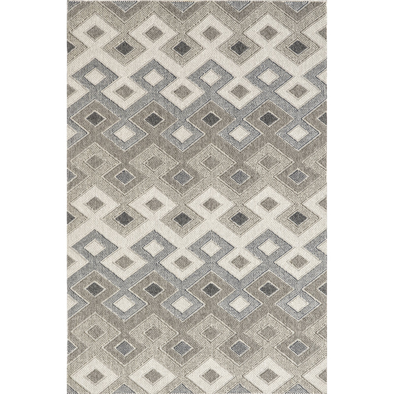 Kris Transitional Diamond Indoor/Outdoor Area Rug, Rectangle 4' x 6'