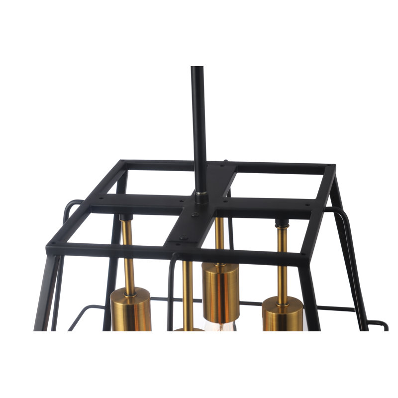 4 - Light Dimmable Lantern Square / Rectangle Chandelier