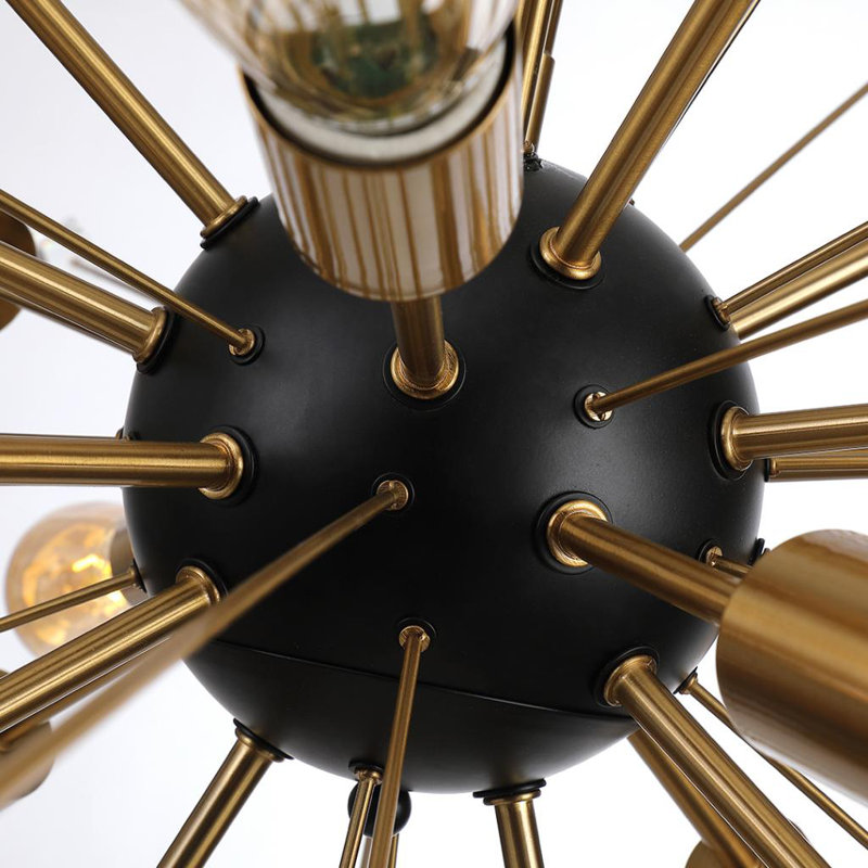 Lustre étoile Spoutnik 24 lumières Rucki
