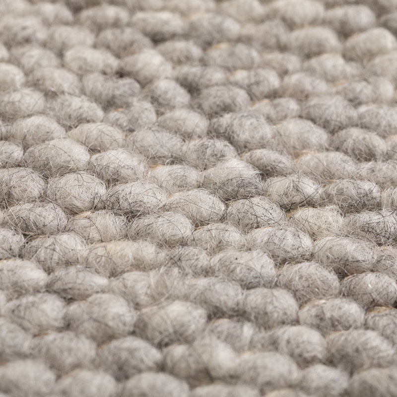 Daelen Wool Hand Woven Area Rug, Grey/Brown/Blue, Square 200cm