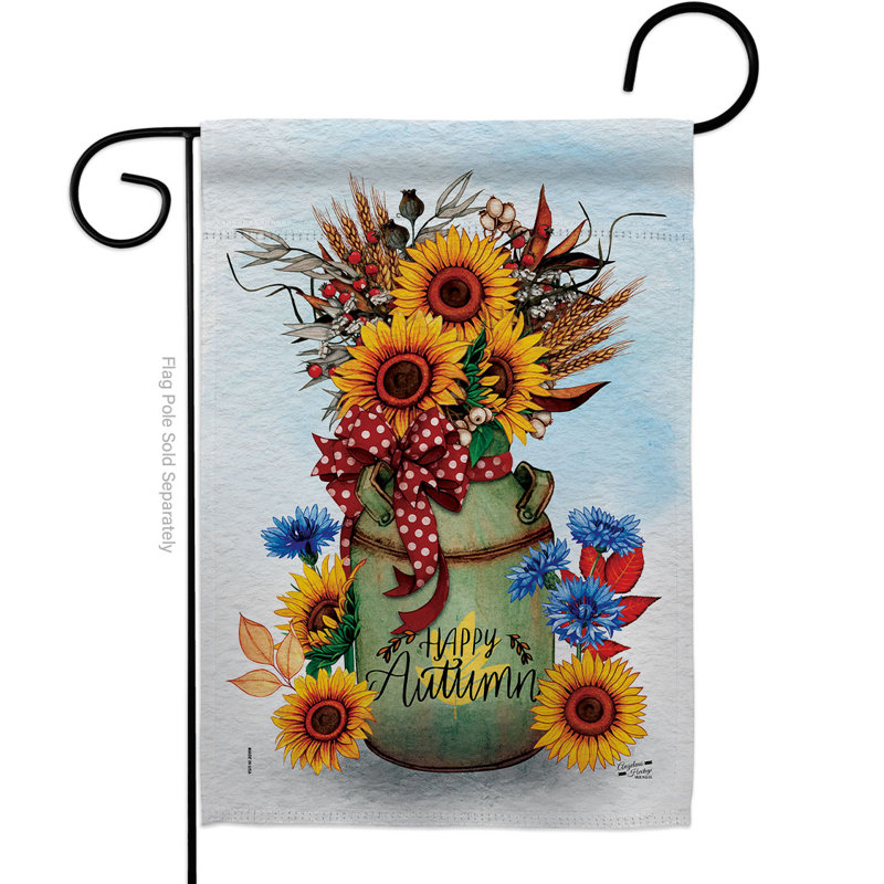 Drapeau de jardin en polyester 19 x 13 po Allysin