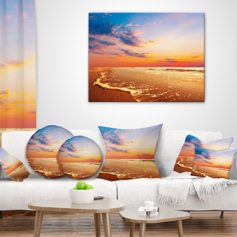 Coussin Seashore, 16 po x 1 po, Carré