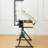 drafting table with  Metal perforated board pannel
